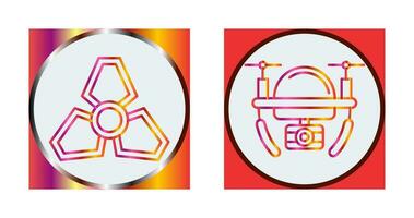 lander and camera drone Icon vector