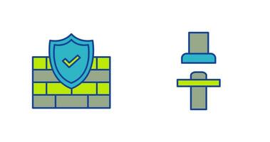 Firewall and Seat  Icon vector