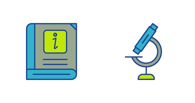 Information and Microscope Icon vector