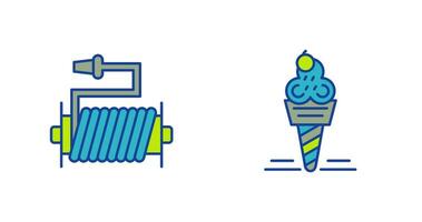 Water Hose and Ice Cream Icon vector