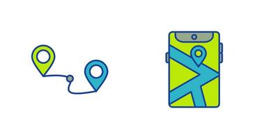 Route and Gps Icon vector