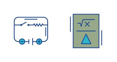 eléctrico circuito y fórmula icono vector