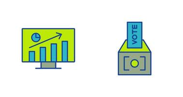 Statistics and Vote Icon vector