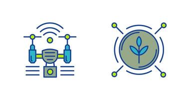 Analytics and Drone Icon vector