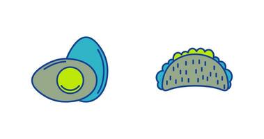 Egg and Tacos Icon vector