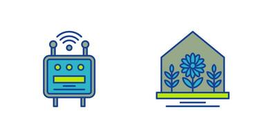 Chip and User Farm House Icon vector