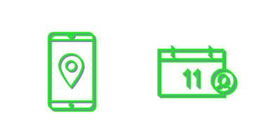 gps service and event management Icon vector