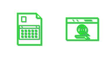 content planning and web support  Icon vector