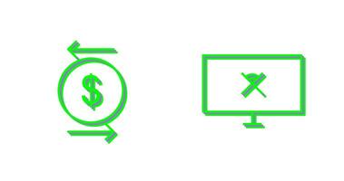 transaction and disconnected network  Icon vector