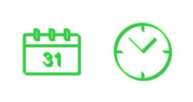 calendar and clock Icon vector