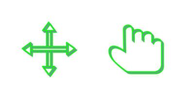 move and hold Icon vector