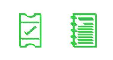 passes and notepad  Icon vector