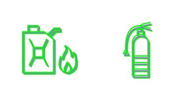 fuel to fire And extinguisher Icon vector