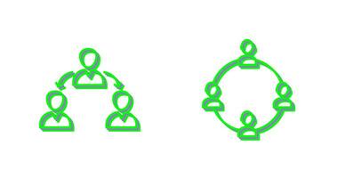 connected user and network group  Icon vector