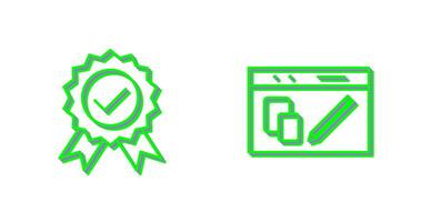 quality control and website design Icon vector