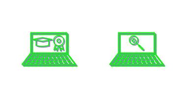 Online Degree and Find on Internet Icon vector