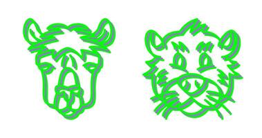 Alpaca and Otter Icon vector