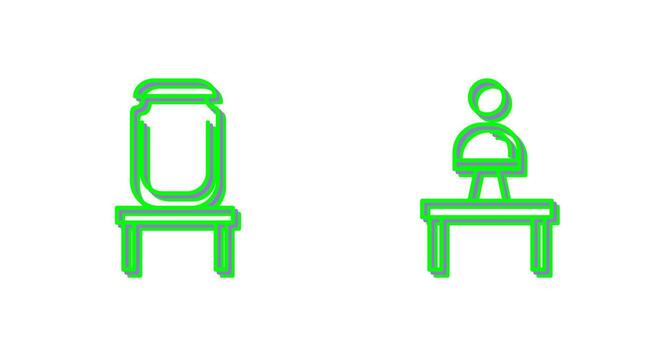 Jar on Display and Monument Icon vector