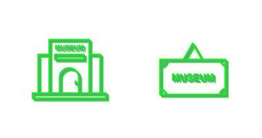 Museum Building and Museum Icon vector