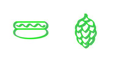 Hot Dog and Hops Icon vector