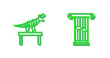 Bones Exhibit and Broken Icon vector