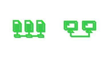 Connectesd Systems and Network Files Icon vector