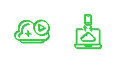 Video and Data Transfer Icon vector