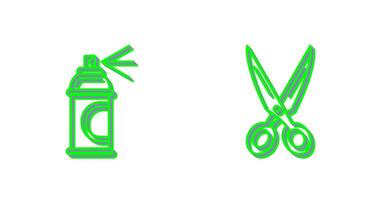 Spray and Scissors  Icon vector