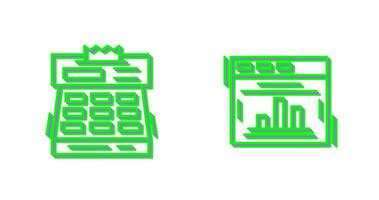 Statistics and Checkout Icon vector