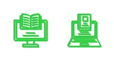 Monitor and Laptop Icon vector