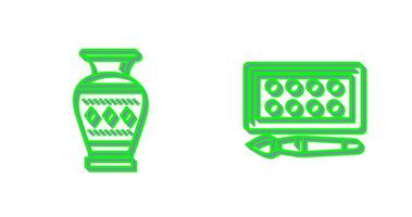 Vase and Water Colors Icon vector