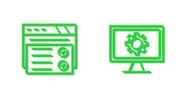 Web Browser and Monitor Screen Icon vector