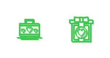 Suitcase and Gift Box Icon vector