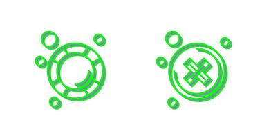 Close and Lifesaver Icon vector