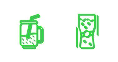 Cocktail and Pint Of Beer Icon vector