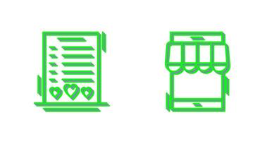 Wishlist and Online Shop Icon vector