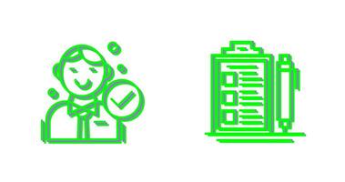 Hire and Check List Icon vector