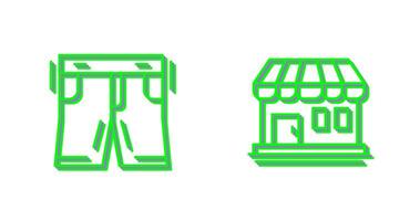 Shorts and Shop Icon vector