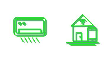 Air Conditioner and Home Automation Icon vector