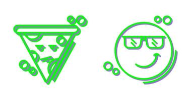 Pizza and Cool Icon vector