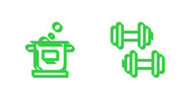 Cooking and Exercise Icon vector