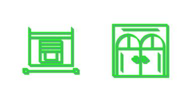 Blind and Door Icon vector