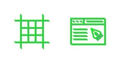 Square Layout and Web Page Icon vector