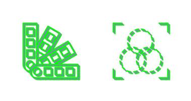 pantone and intersection Icon vector