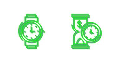 Wrist Watch and Time is Money Icon vector