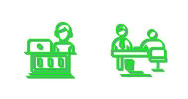 Employee and Evaluating work Icon vector