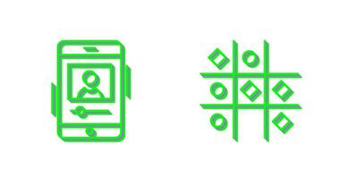 log and Tic Tac Toe Icon vector