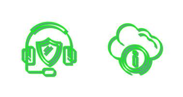 call center and cloud computing Icon vector