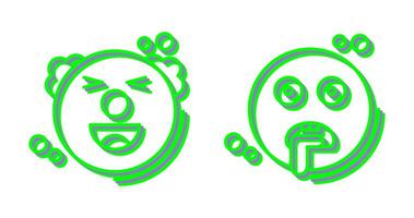 Clown and Drooling Icon vector