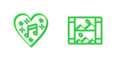 Music and Gallery Icon vector